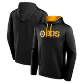 Boston Bruins Logo Athletic Head Start Pullover Hoodie - Black Hoodies