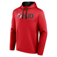New Jersey Devils Logo Athletic Head Start Pullover Hoodie - Red Jerseys