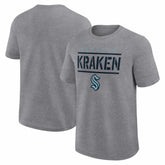 Seattle Kraken Logo Athletic Top Notch T-Shirt - Heather Gray T-shirts