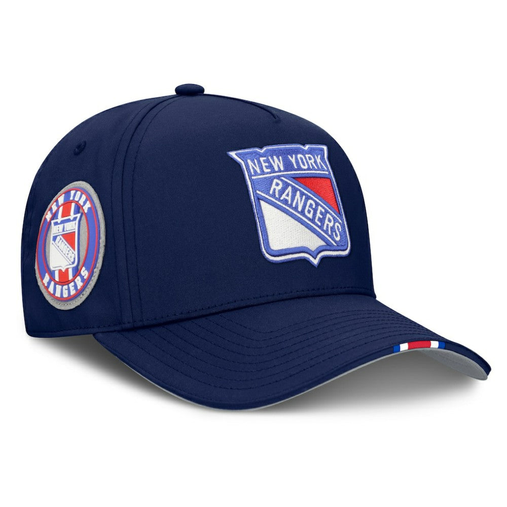 New York Rangers Fanatics 2025 NHL Draft Authentic Pro On-Stage Podium A-Frame Adjustable Hat - Navy Hats