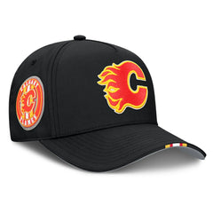 Calgary Flames Fanatics 2025 NHL Draft Authentic Pro On-Stage Podium A-Frame Adjustable Hat - Black Hats
