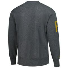 Roberto Clemente Pittsburgh Pirates Legends Collection Vintage Logo Name & Number Fleece Pullover Sweatshirt Heather Charcoal
