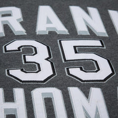 Frank Thomas Chicago White Sox Legends Collection Vintage Logo Name & Number Fleece Pullover Sweatshirt Heather Charcoal
