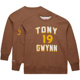 Tony Gwynn San Diego Padres Legends Collection Vintage Logo Name & Number Fleece Pullover Sweatshirt Brown