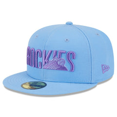 Colorado Rockies 2025 City Connect Fan Pack 59FIFTY Fitted Hat Light Blue