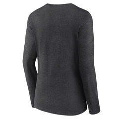 Vegas Golden Knights Women's Primary Logo Long Sleeve V-Neck T-Shirt - Charcoal T-shirts