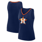 Houston Astros Logo Athletic Women's Stellar Win V-Neck Tank Top Navy