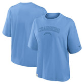 Los Angeles Chargers Women's Glory Arch Boxy T-Shirt - Powder Blue online