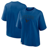 Houston Texans Women's Glory Arch Boxy T-Shirt - Blue cheap