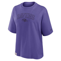 Baltimore Ravens Women's Glory Arch Boxy T-Shirt - Purple for sale