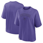 Minnesota Vikings Women's Glory Arch Boxy T-Shirt - Purple outlet