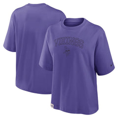 Minnesota Vikings Women's Glory Arch Boxy T-Shirt - Purple outlet