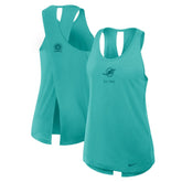 Miami Dolphins Women's Glory Open-Back Crisscross Dri-FIT Tank Top - Aqua sale