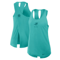 Miami Dolphins Women's Glory Open-Back Crisscross Dri-FIT Tank Top - Aqua sale
