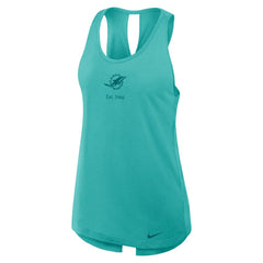 Miami Dolphins Women's Glory Open-Back Crisscross Dri-FIT Tank Top - Aqua sale