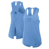 Los Angeles Chargers Women's Glory Open-Back Crisscross Dri-FIT Tank Top - Powder Blue sale