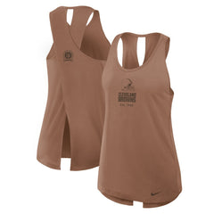 Cleveland Browns Women's Glory Open-Back Crisscross Dri-FIT Tank Top - Brown for sale