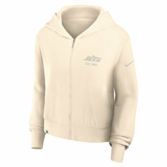 New York Jets Women's Glory Cropped Full-Zip Hoodie - Cream discount