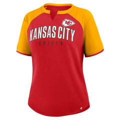 Kansas City Chiefs Women's Height Advantage T-Shirt - Red/Gold on sale