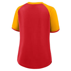 Kansas City Chiefs Women's Height Advantage T-Shirt - Red/Gold on sale
