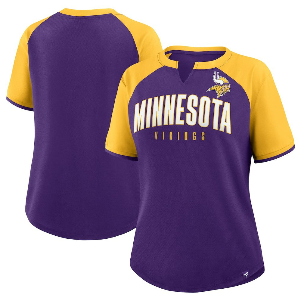 Minnesota Vikings Women's Height Advantage T-Shirt - Purple/Gold for sale