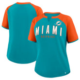Miami Dolphins Women's Height Advantage T-Shirt - Aqua/Orange discount