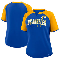 Los Angeles Rams Women's Height Advantage T-Shirt - Royal/Gold discount