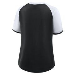 New Orleans Saints Women's Height Advantage T-Shirt - Black/White discount
