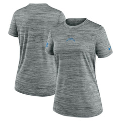 Los Angeles Chargers Women's Sideline Velocity Dri-FIT T-Shirt - Gray for sale