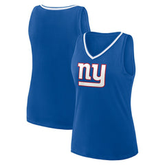 New York Giants Logo Athletic Women's Stellar Win V-Neck Tank Top - Royal outlet