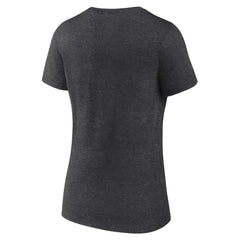 Las Vegas Raiders Logo Athletic Women's Unrivaled V-Neck T-Shirt - Heather Charcoal for sale