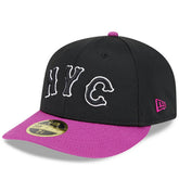 New York Mets City Connect Batting Practice Low Profile 59FIFTY Fitted Hat Charcoal/Purple
