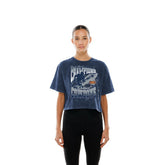 Dallas Cowboys New Era Women's Cropped Boxy Sport Classics Mineral Wash T-Shirt - Navy on sale