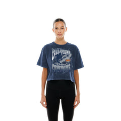Dallas Cowboys New Era Women's Cropped Boxy Sport Classics Mineral Wash T-Shirt - Navy on sale