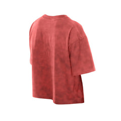 Kansas City Chiefs New Era Women's Cropped Boxy Sport Classics Mineral Wash T-Shirt - Red sale