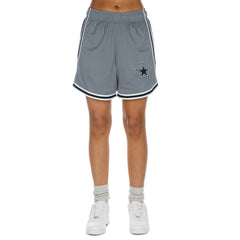 Dallas Cowboys New Era Women's Sport Classics Mesh Shorts - Silver/Navy sale