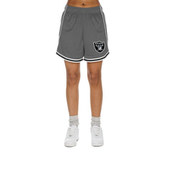 Las Vegas Raiders New Era Women's Sport Classics Mesh Shorts - Silver/Black online