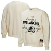 Colorado Avalanche Mitchell & Ness Women's Logo 3.0 Pullover Sweatshirt - Cream Sweatshirts