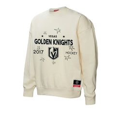 Vegas Golden Knights Mitchell & Ness Women's Logo 3.0 Pullover Sweatshirt - Cream Sweatshirts