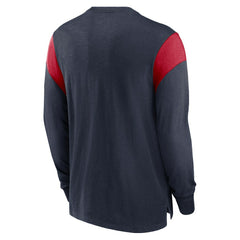 Houston Texans Rewind Playback Helmet Long Sleeve T-Shirt - Heather Navy on sale