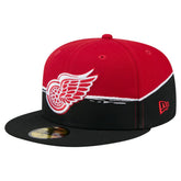 Detroit Red Wings New Era Vintage Color Dip 59FIFTY Fitted Hat - Black/Red Hats