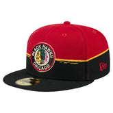 Chicago Blackhawks New Era Vintage Color Dip 59FIFTY Fitted Hat - Black/Red Hats