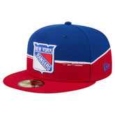 New York Rangers New Era Vintage Color Dip 59FIFTY Fitted Hat - Red/Royal Hats