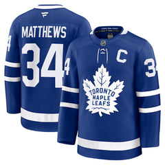 Auston Matthews Toronto Maple Leafs Fanatics Captain Patch Home Premium Jersey - Blue Jerseys