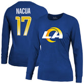 Puka Nacua Los Angeles Rams Majestic Threads Women's Player Name & Number Long Sleeve T-Shirt - Royal on sale