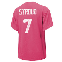 C.J. Stroud Houston Texans Majestic Threads Women's Name & Number T-Shirt - Pink for sale