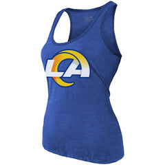 Puka Nacua Los Angeles Rams Majestic Threads Women's Name & Number Tri-Blend Scoop Neck Tank Top - Royal for sale