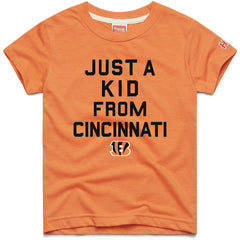 Cincinnati Bengals Homage Youth Just a Kid Tri-Blend T-Shirt - Orange on sale