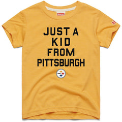 Pittsburgh Steelers Homage Youth Just a Kid Tri-Blend T-Shirt - Gold outlet
