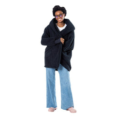 The Best Lounger in the World By Jill Martin Utah Jazz Unisex Black Oversized Open-Front Hoodie Sweater shop